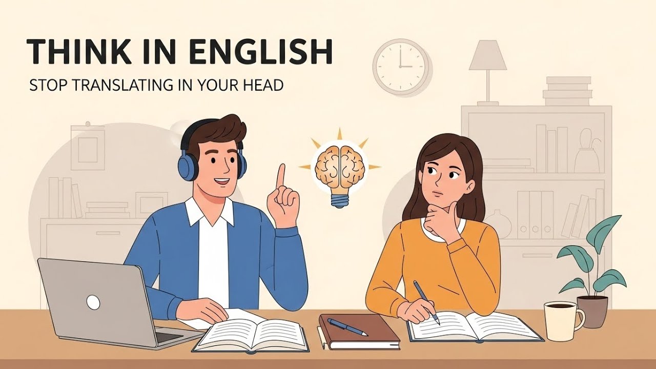 STOP! How to Think in English and Stop Translating in Your Head | English Podcast for Beginners