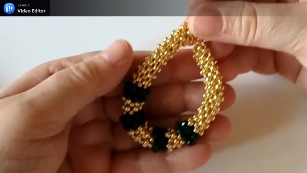 Bracciale con la tecnica cubic  craw 3d underground ( a 6 perline )