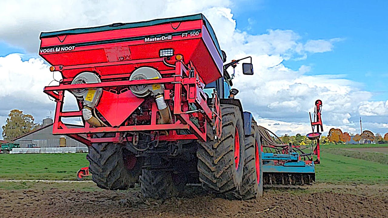 Fendt 820 TMS Vollbepackt mit Mengele Unikat EM 5000 Kreiselegge & Vogel & Noot  FT 500 Master Drill