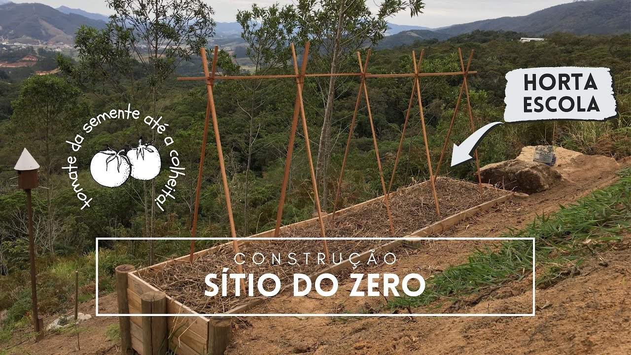 SÍTIO DO ZERO I Construção de Horta I Canteiro Elevado I Plantio do Tomate I da Semente à Colheita –