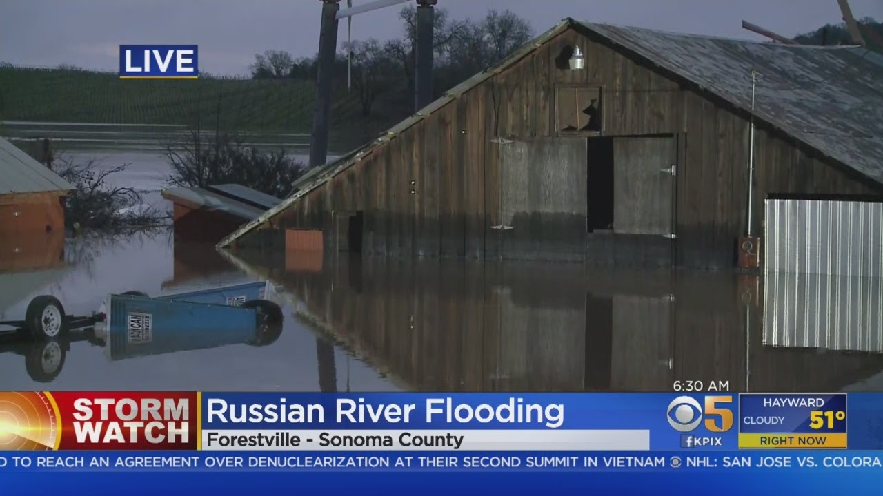 Team Coverage: Russian River Remains Flooded As Waters Begin To Recede