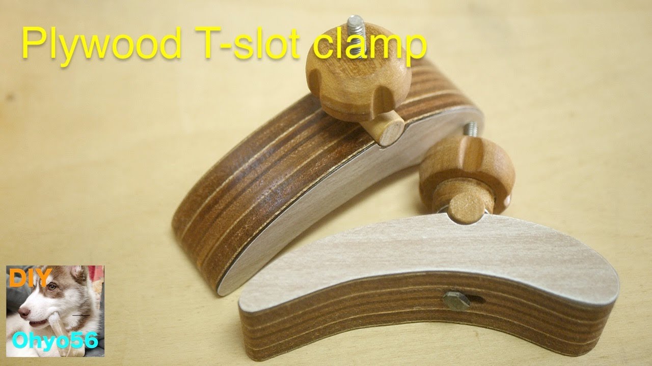 Plywood T-slot clamp