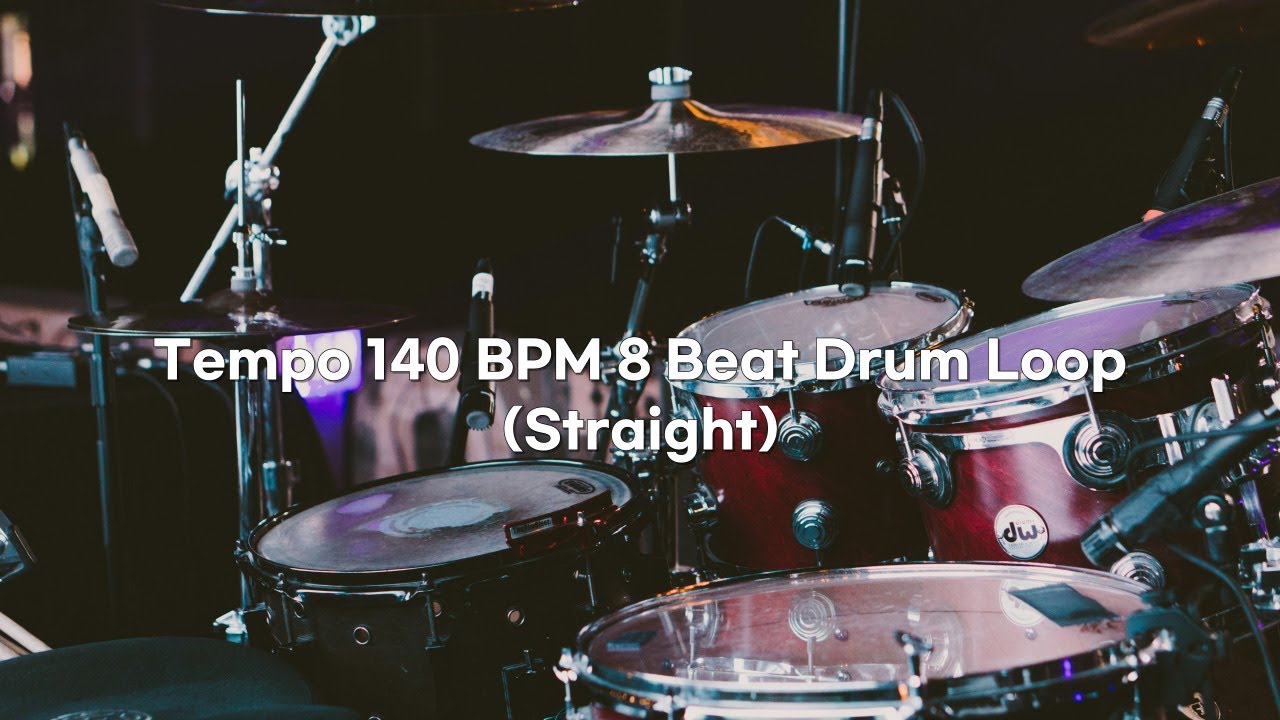 [드럼 리듬] ★ 8 Beat Drum Loop Tempo 140 BPM (Straight) ★