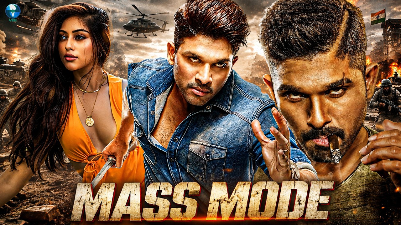 MASS MODE (मास्स मोड ) Hindi Dubbed Full Action Movie - Allu Arjun, Anu Emmanuel, Arjun Sarja