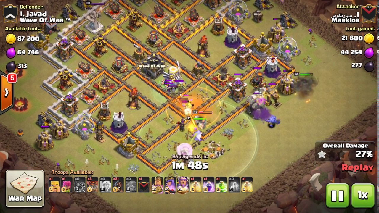 Feds vs Wave of War&trade; Max TH11 Queen Walk HoBo Triple