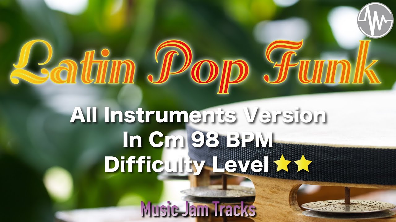 Latin Pop Funk Jam All Instruments Backing Track | C Minor BPM98