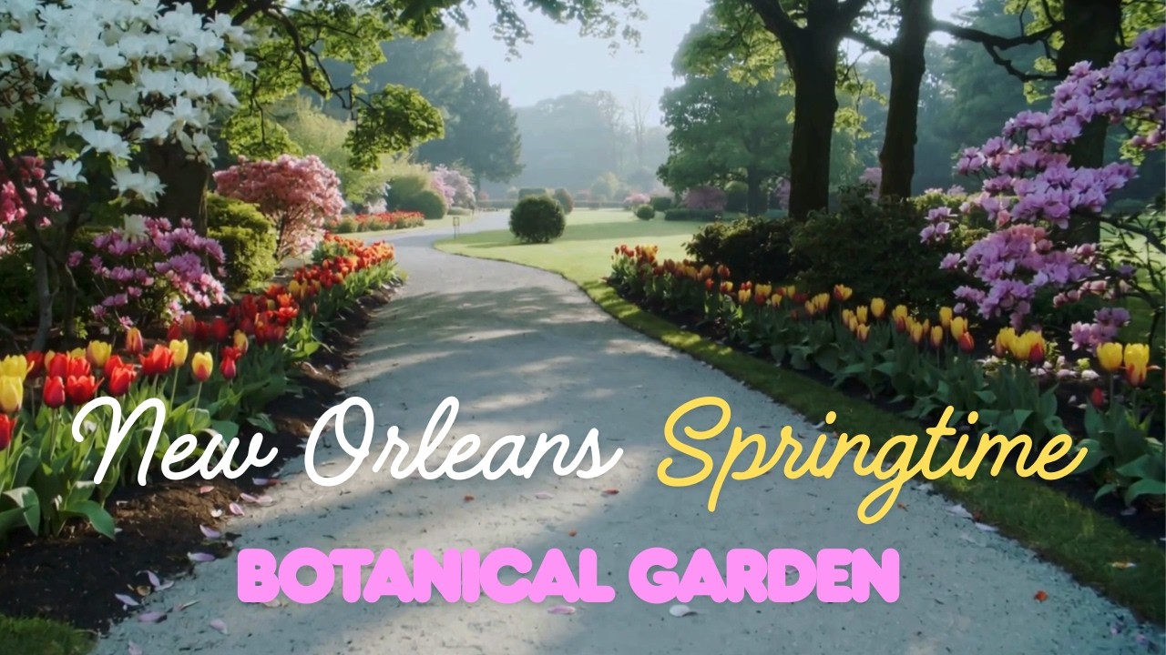 Spring in New Orleans Botanical Garden 🌸 | 10 Minute Relaxing Ambience