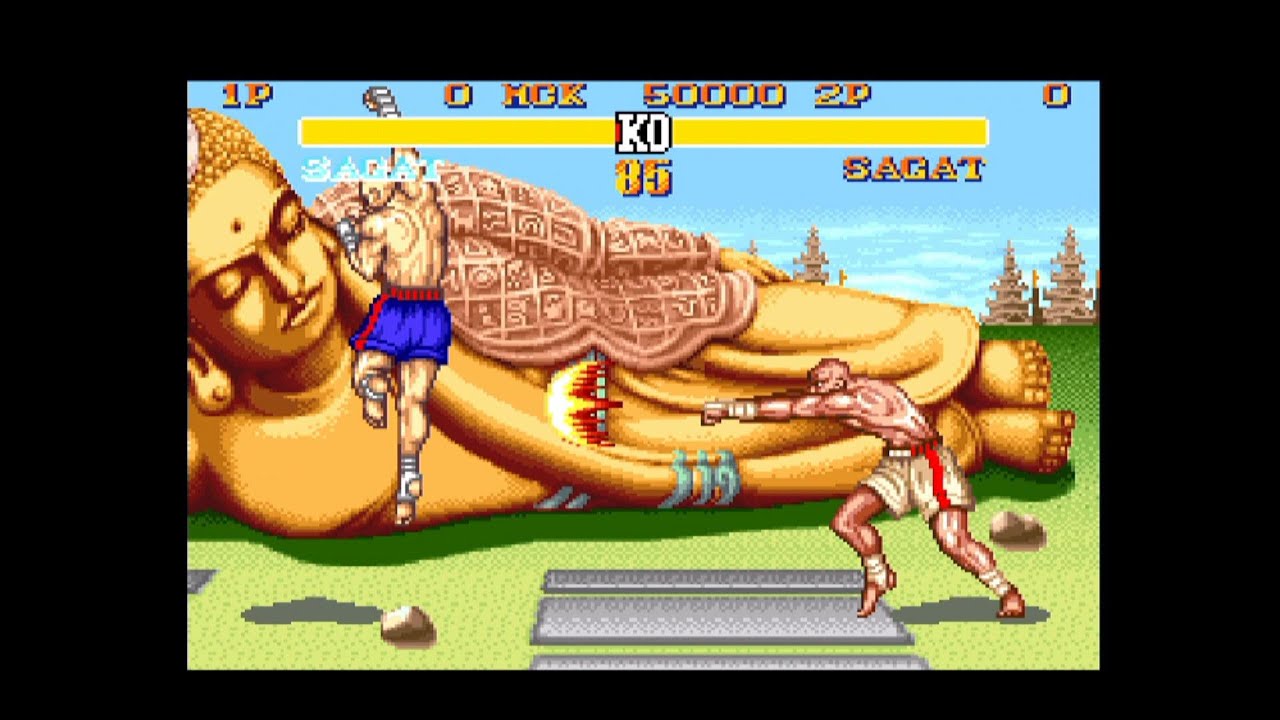 ストリートファイター2ターボ(SFC)　Lv8負け無しクリア(ターボモード)　サガット