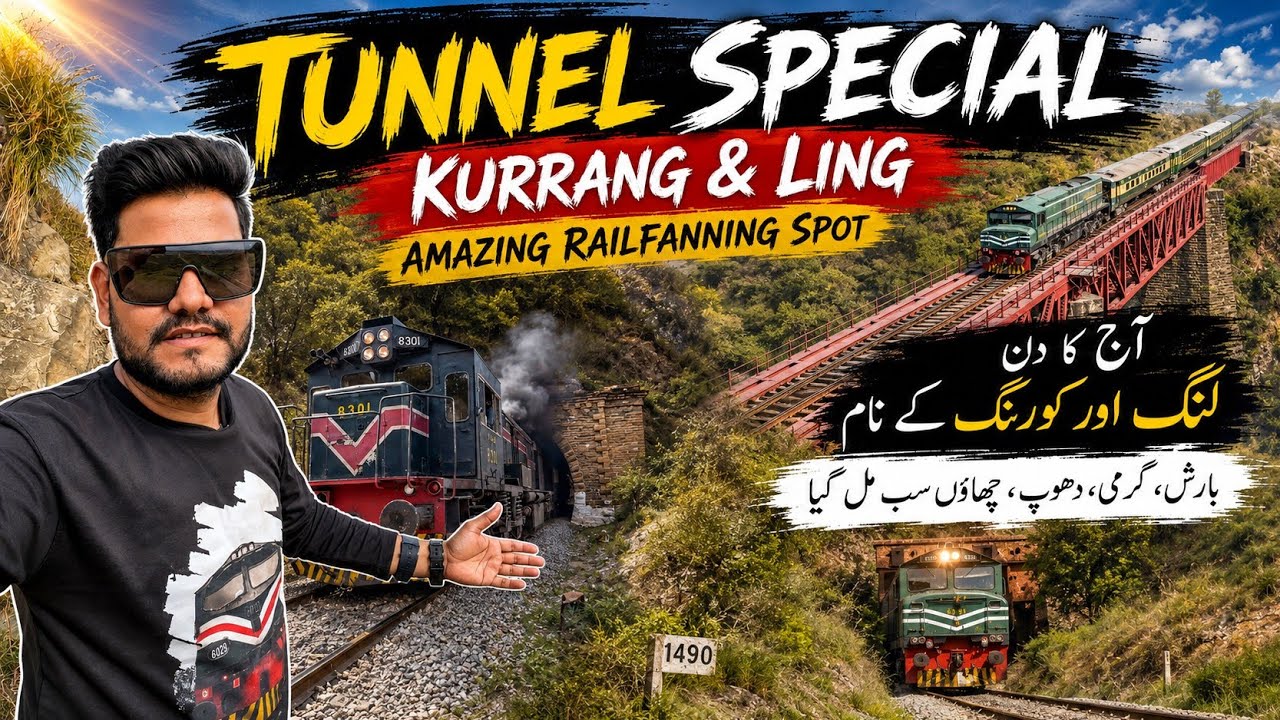 Pakistan's Most Beautiful Railfanning Spot  | Ling and Kurrang Tunnel & Bridge 😍