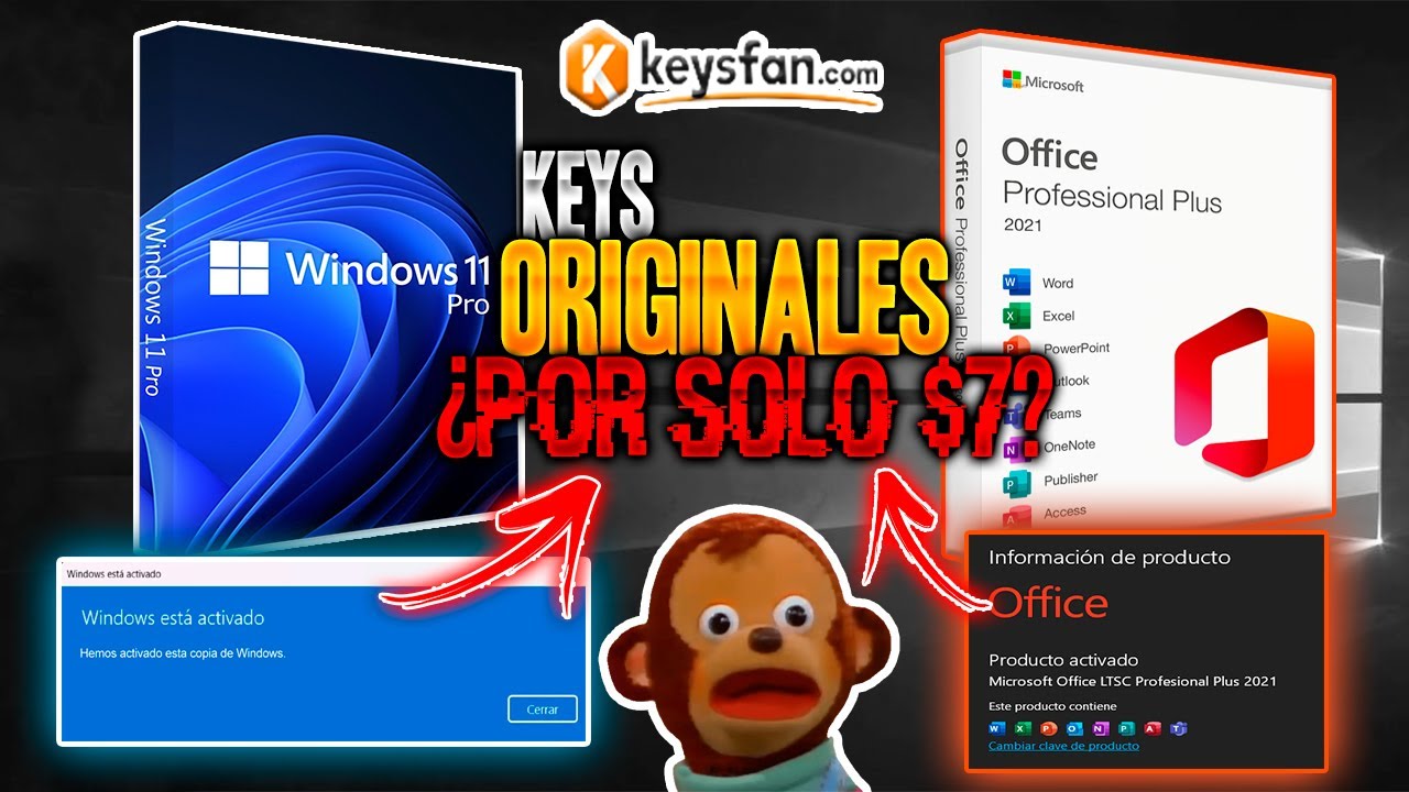✅Como ACTIVAR para SIEMPRE CUALQUIER WINDOWS/OFFICE por MENOS de $8 OFICIALMENTE 🤐💻|Review Keysfan