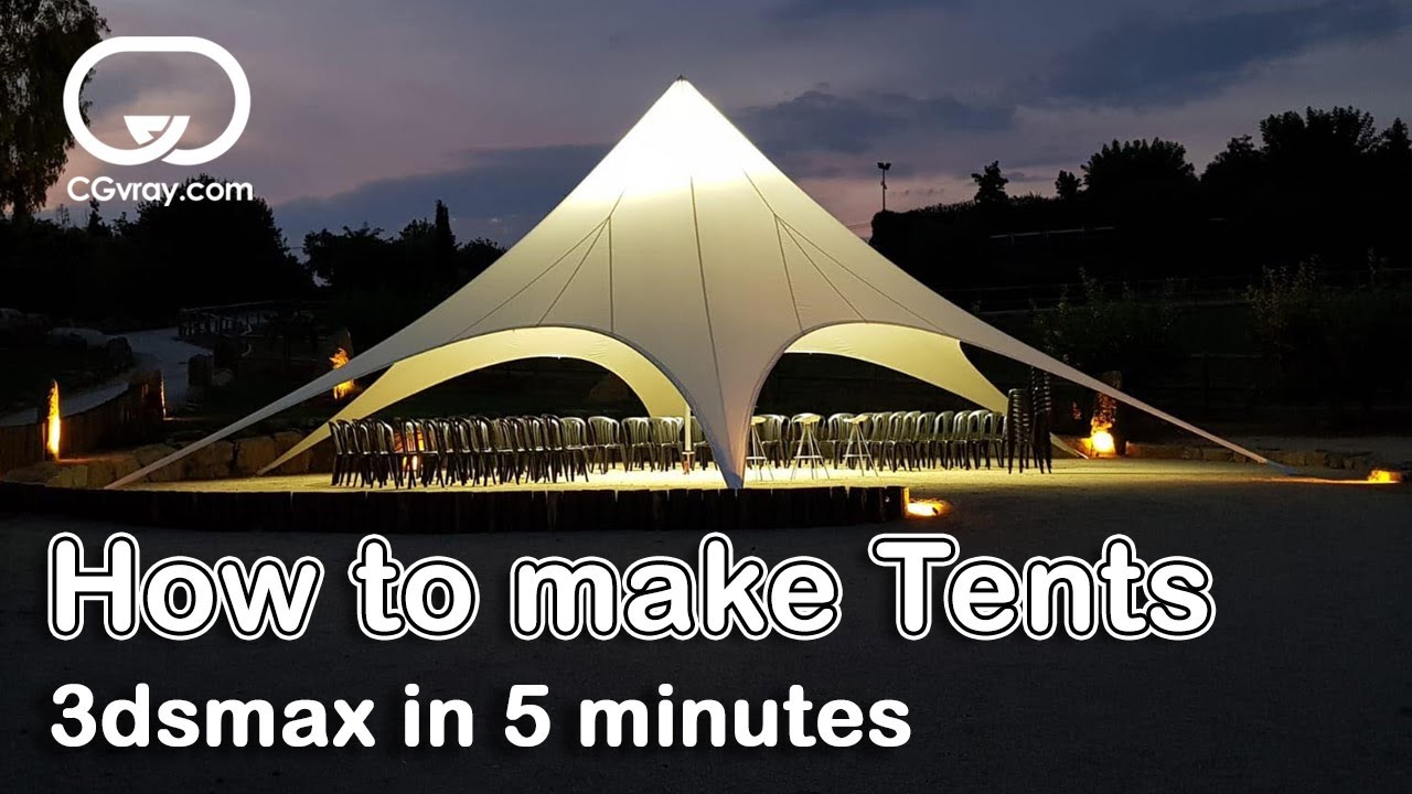 Architectural Visualization   How to make 2 Different types of Tents