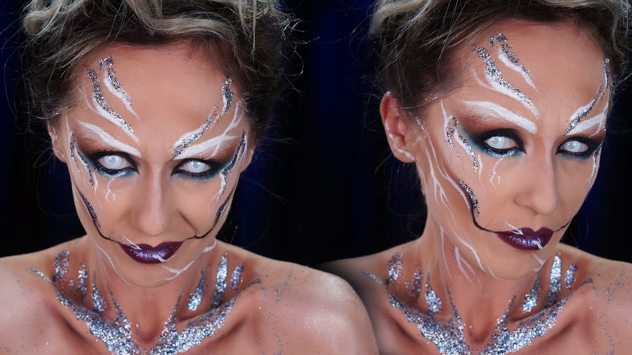 Maquillage Halloween démoniaque // La Reine des Neiges maléfique