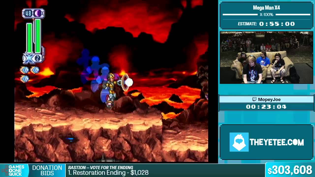 Mega Man X4 by MopeyJoe in 46:06 - Summer Games Done Quick 2015 - Part 55