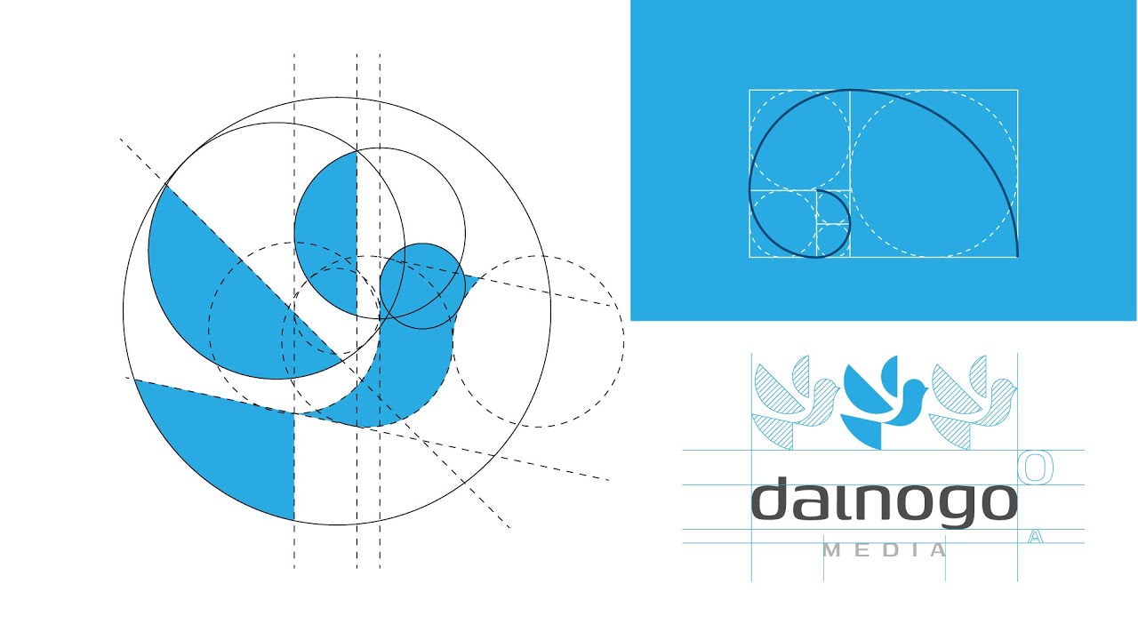 How to Design a Logo with the Golden Ratio Grid in Illustrator - Bird Logo Tutorial #logodesign