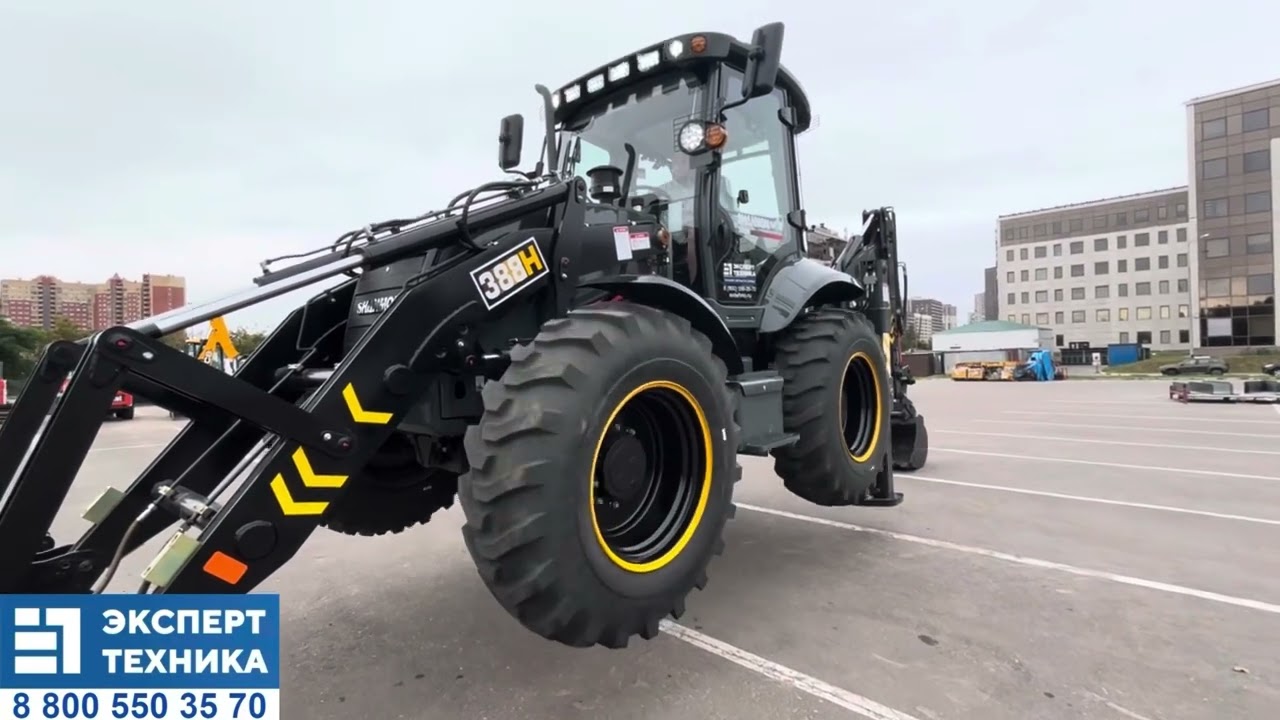 Обновления 2025 экскаватора-погрузчика Shanmon 388H: АКПП Carraro, JCB каретка, двигатель 110лс.