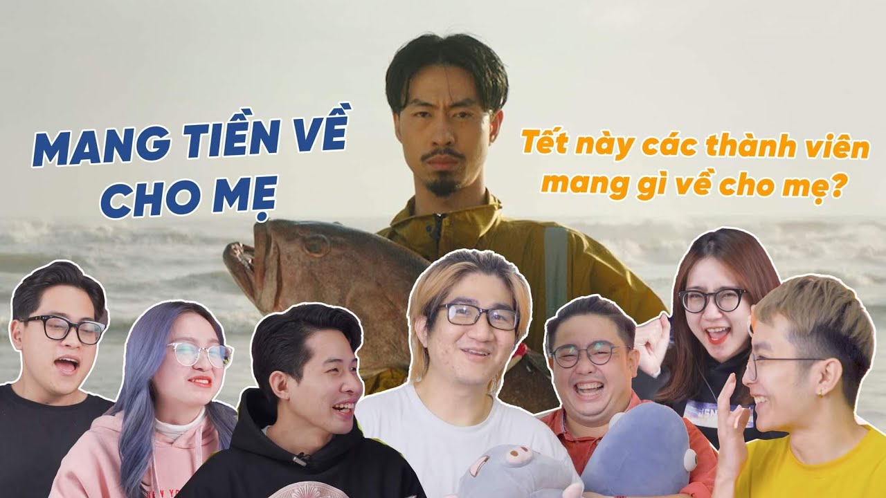 Reaction ĐEN - MANG TIỀN VỀ CHO MẸ FT NGUYÊN THẢO || Tết này các thành viên mang gì về cho  mẹ?