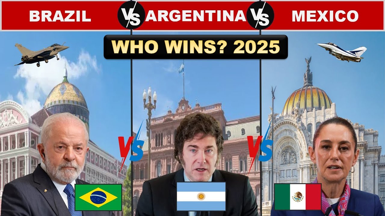 LATIN AMERICA'S KINGS: Brazil 🇧🇷 vs Argentina 🇦🇷 vs Mexico 🇲🇽 Military Power RANKING 2025