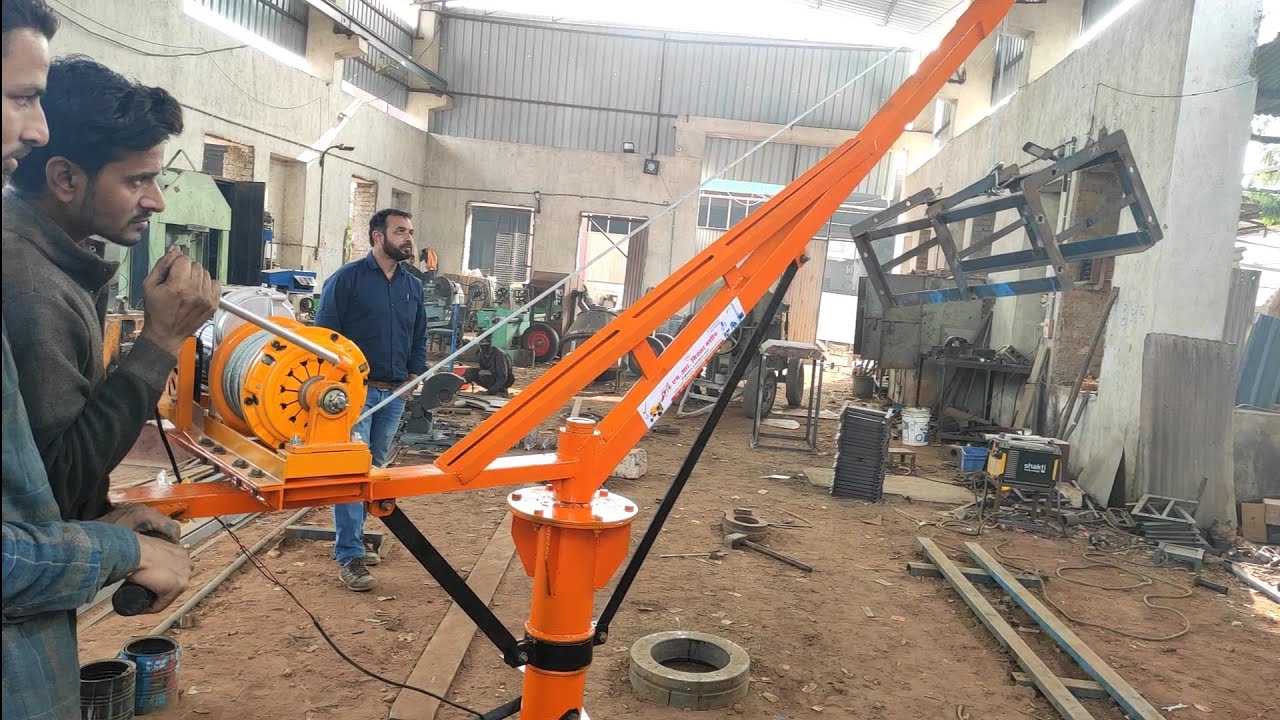 Monkey lift / छत पर लगाने वाली mini crane 9414296781 #minicrane