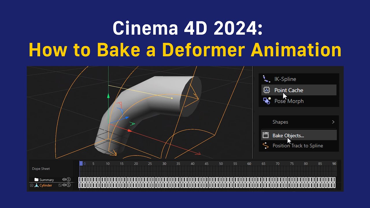Cinema 4D: How to Bake a Deformer Animation