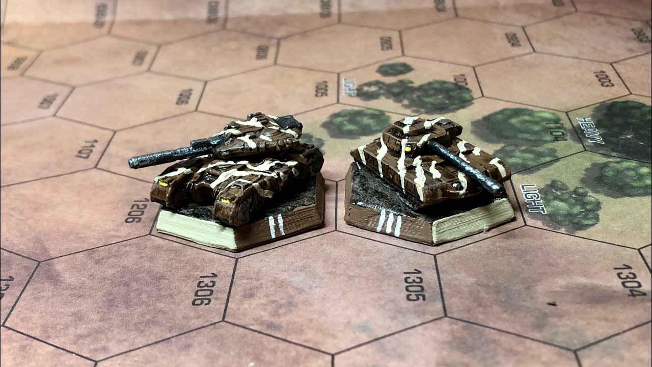 Strato Minis Scarabs and Ral Partha Scorpions compared - lightest and cheapest BattleTech tanks!