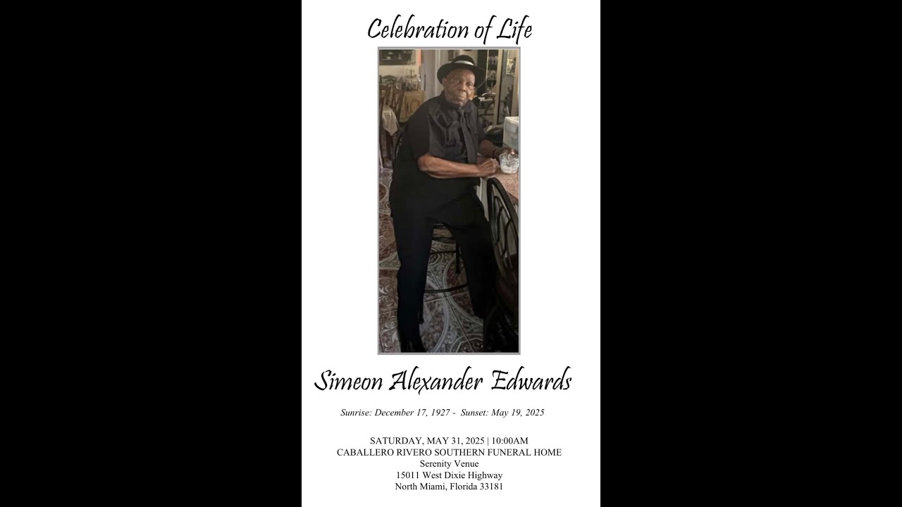 Celebration of Life for Simeon Alexander Edwards