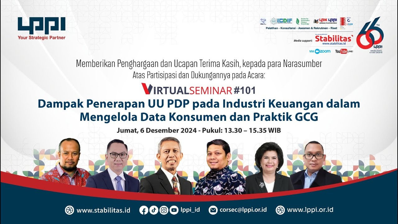 LPPI Virtual Seminar#101: Dampak Penerapan UU PDP Pada Industri Keuangan