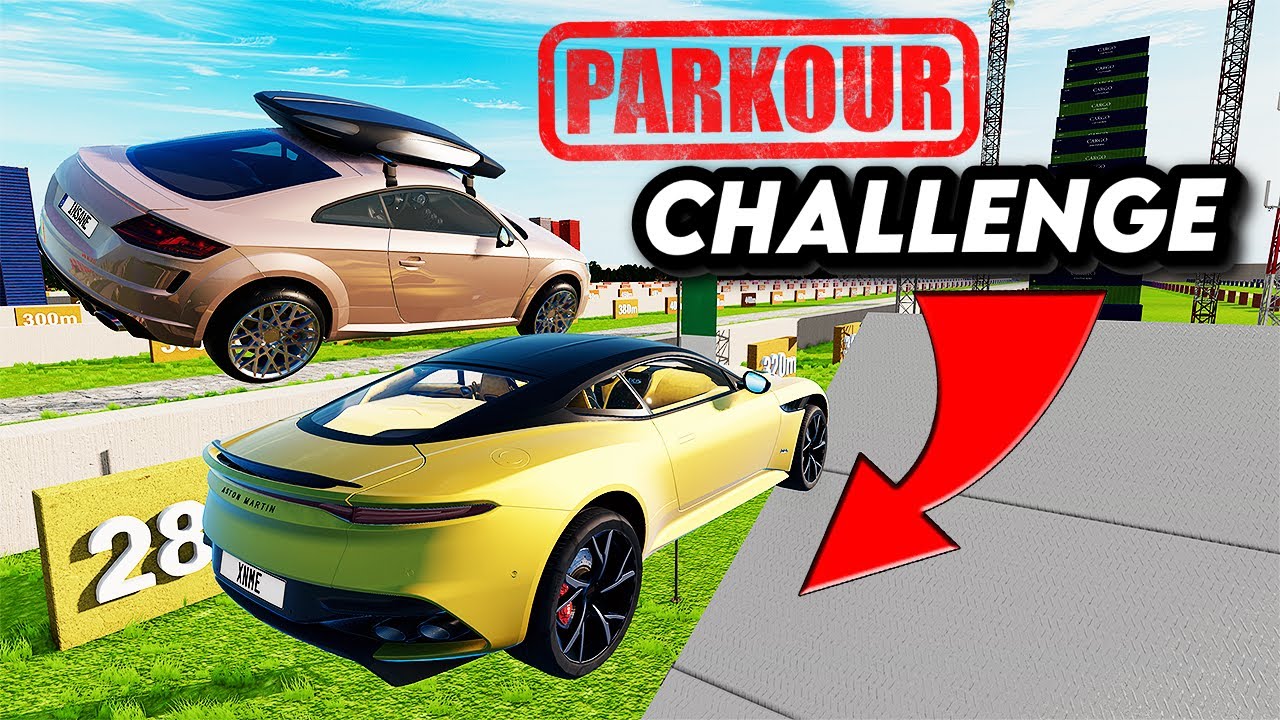Машины против опасной паркурной рампы. ИСПЫТАНИЕ №1 — BeamNG Drive
