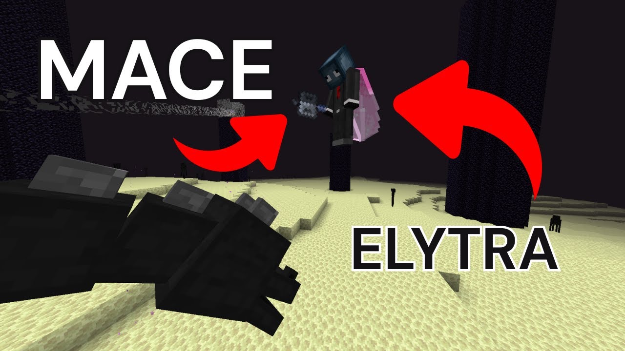 Beating Minecraft, But With A Mace And Elytra