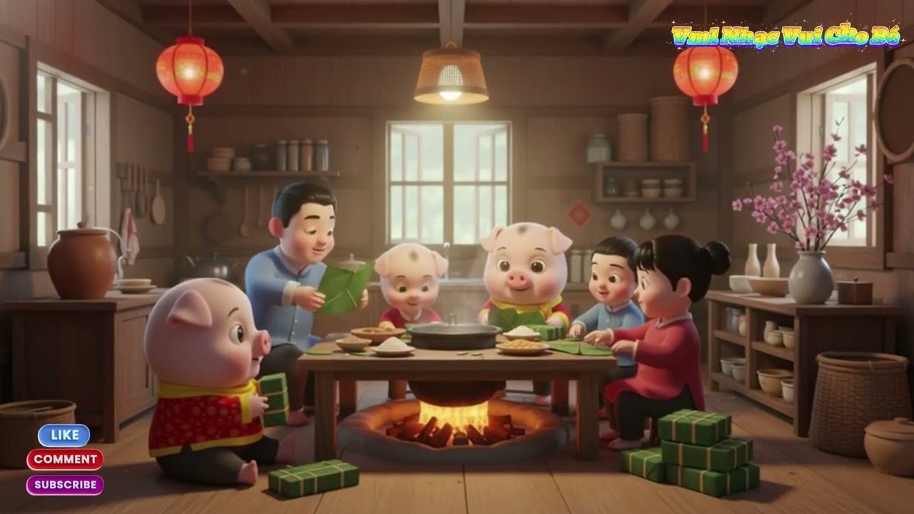 Heo Con Chúc Tết Cả Nhà 🐷🎉 | Nhạc Tết Thiếu Nhi Vui Nhộn | Bé Học Chúc Tết Lễ Phép | VML Nhạc Vui Bé