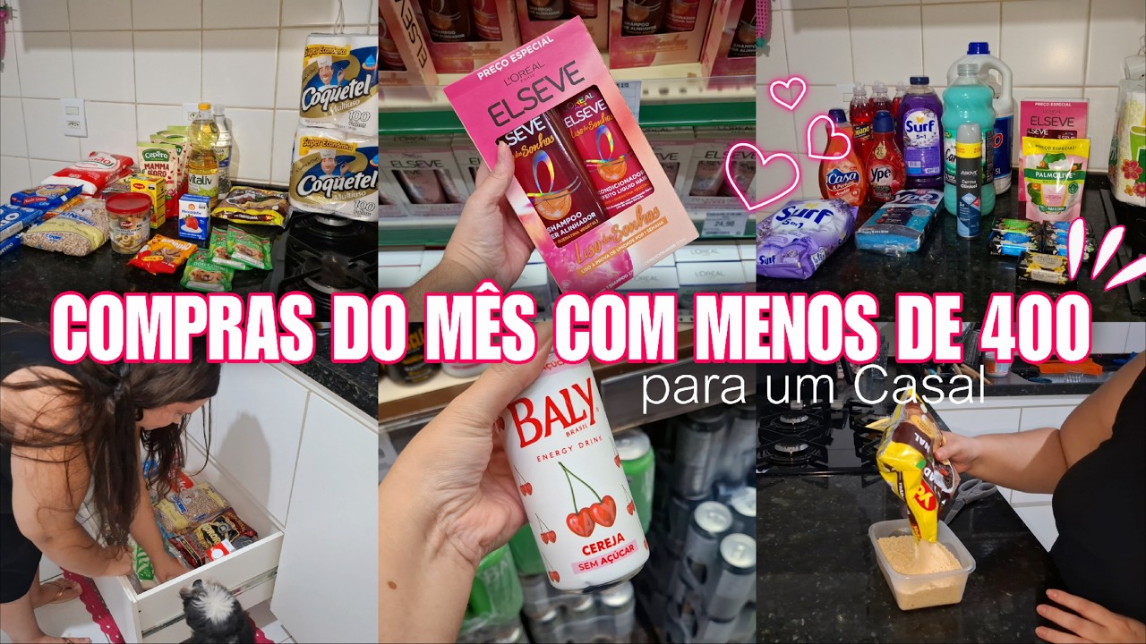 COMPRAS DO MÊS NO MERCADO ATACADISTA COM MENOS DE 400 REAIS|ORGANIZEI AS COMPRAS|VALOR DE TUDO 🛒