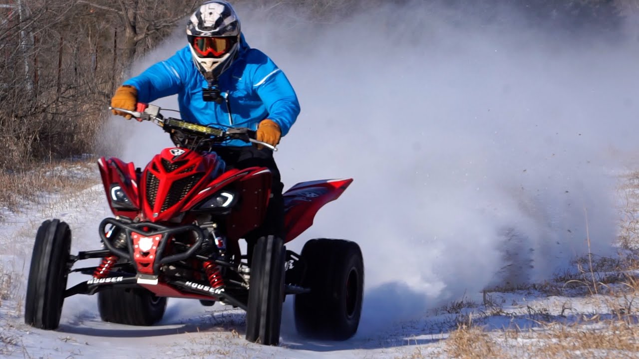 Зимняя поездка на моем Raptor 700