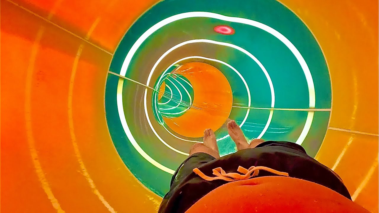 Thrilling Bowl Water Slide Ride at Aquaparc Le Bouveret