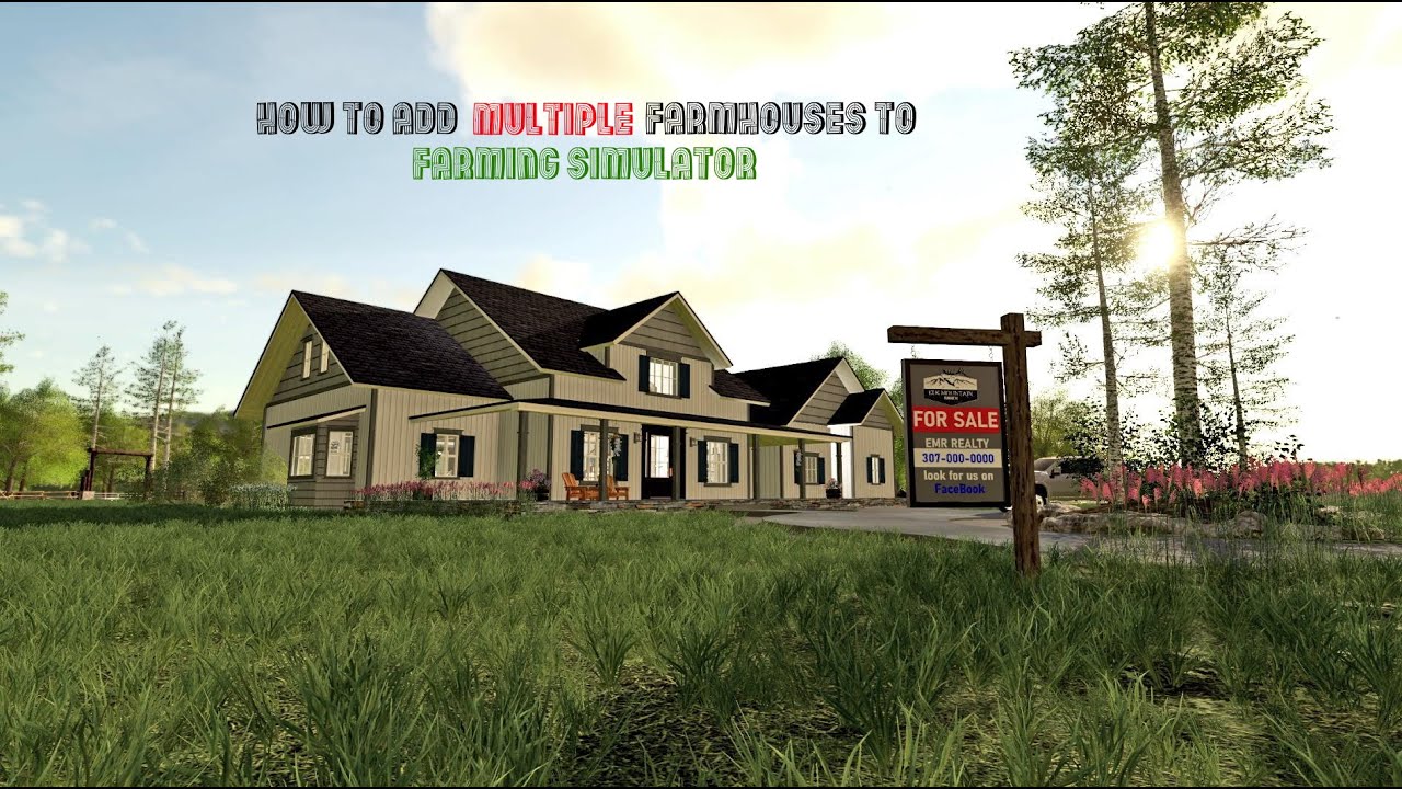 Farming Simulator 19 | Обучающее руководство | Как построить несколько фермерских домов и установ...
