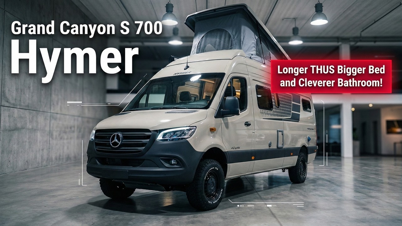 The New Hymer Grand Canyon S 700 FINALLY With  Longitudinal Beds in a Mercedes! [Full Specs] [4K]