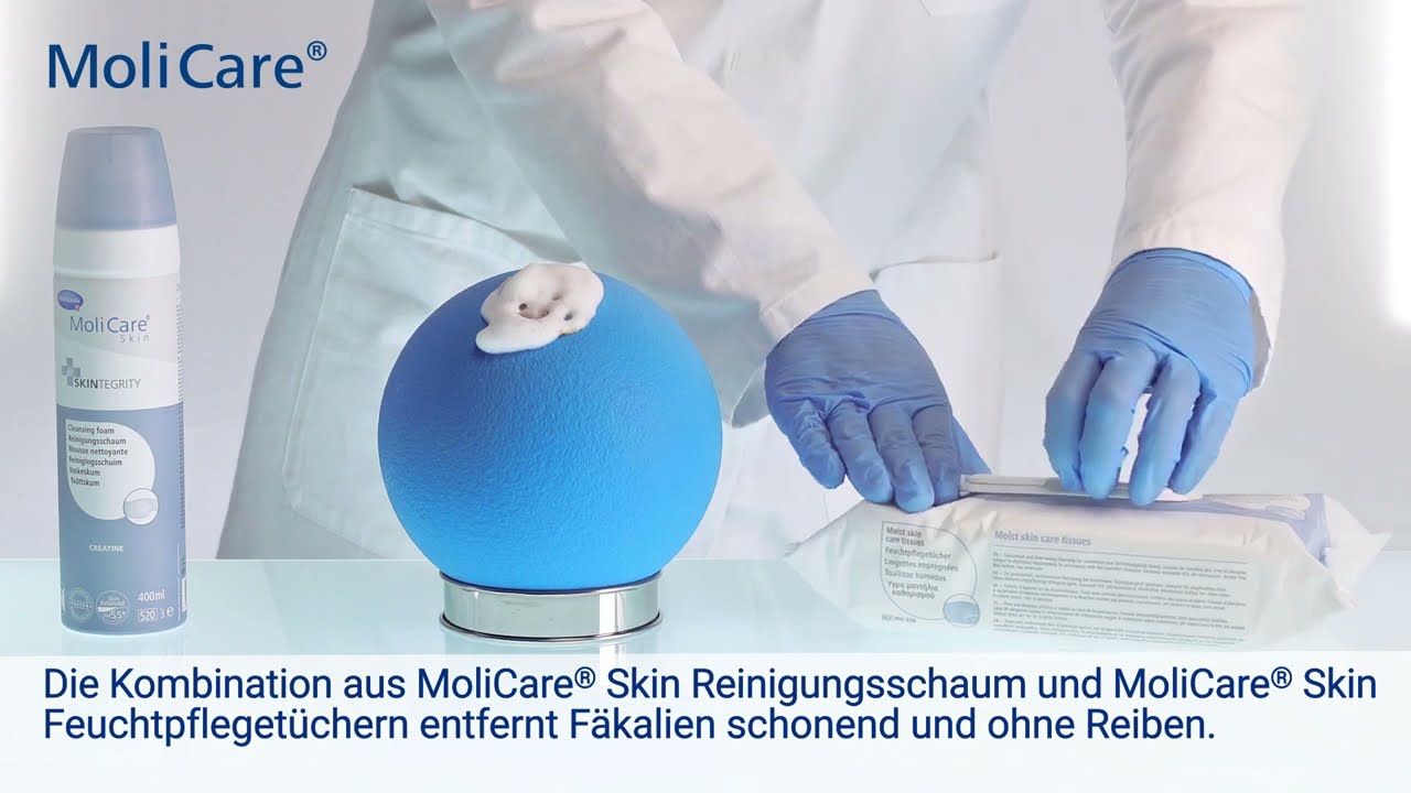 Die Vorteile des MoliCare Skin Reinigungsschaums und der Feuchtpflegetücher