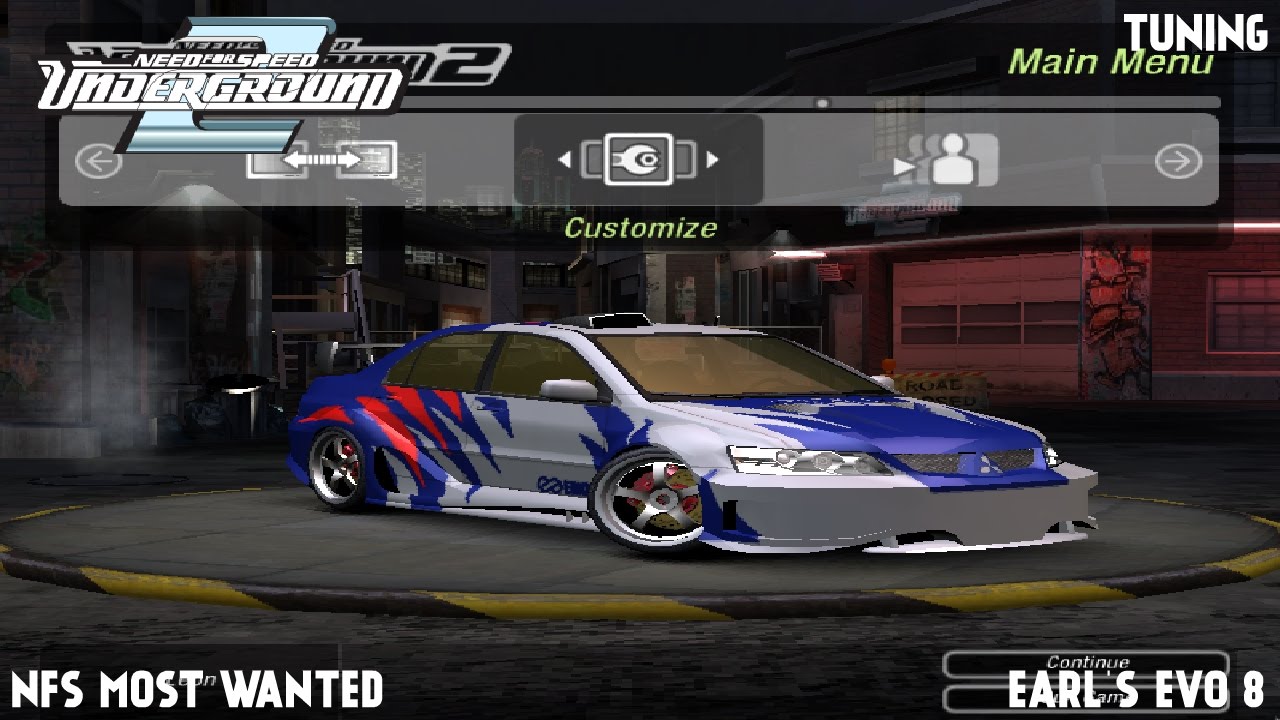 NFS Underground 2: Tuning - Earl's Evo 8 (NFSMW)