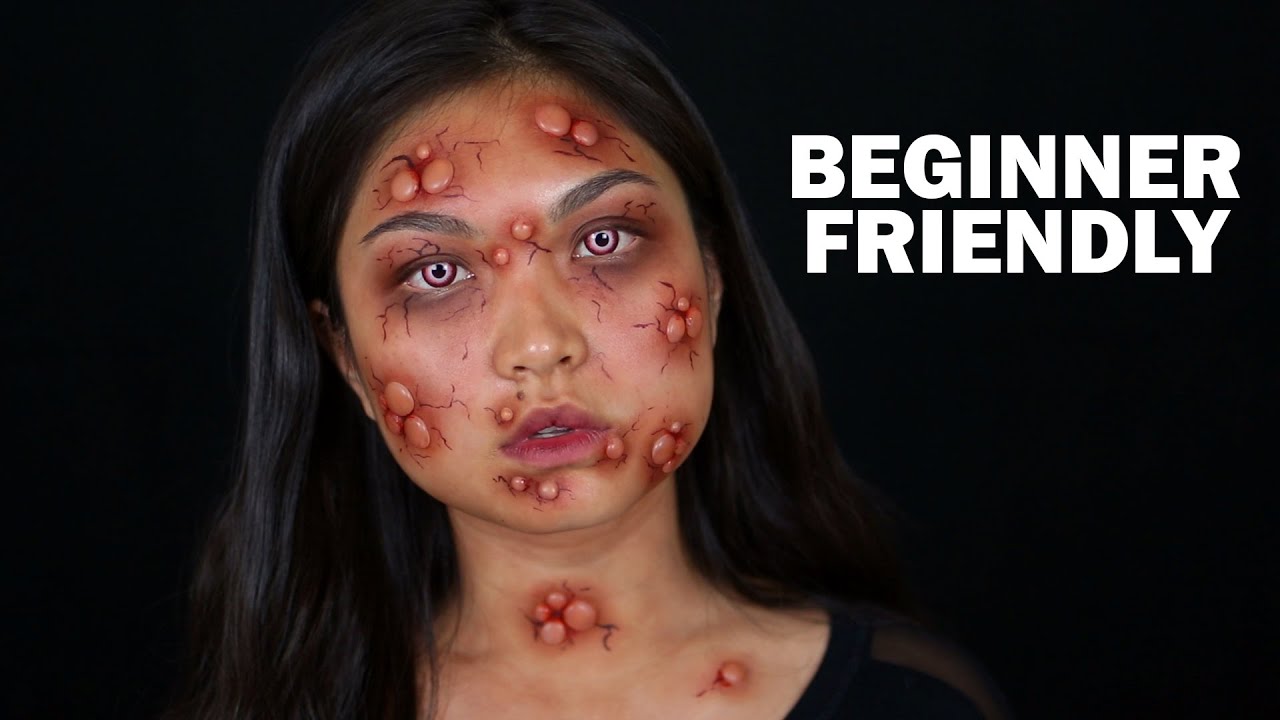 EASY INFECTED PLAGUE HALLOWEEN MAKEUP TUTORIAL | NO FACE PAINT