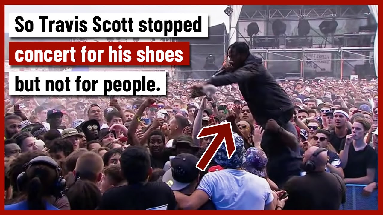 So Travis Scott stopped his show for shoes but not people.