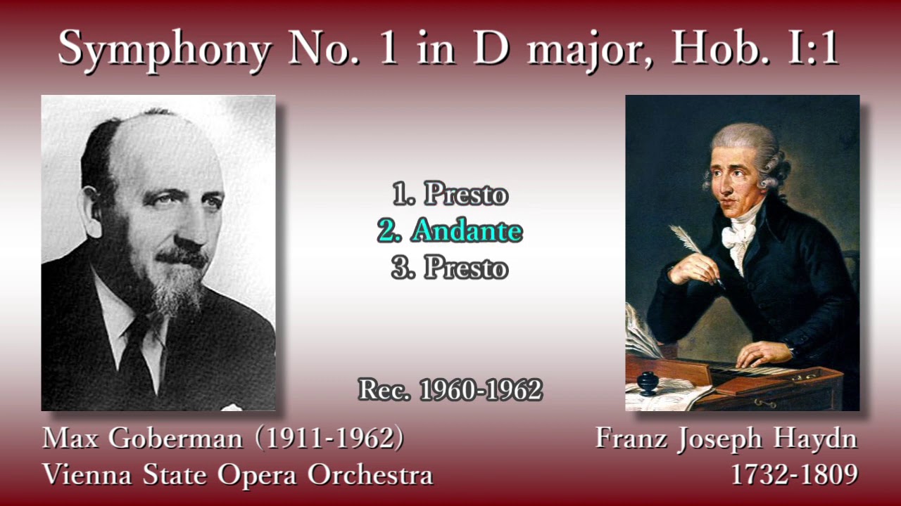 Haydn: Symphony No. 1, Goberman & Vienna State OperaO (1960-62) ハイドン 交響曲第1番 ゴバーマン