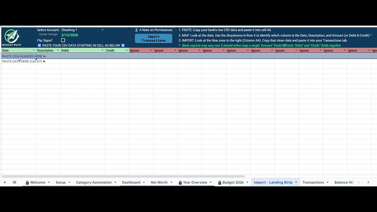 Simple Bank Transaction Import ✈️ (Budget Pilot Import Tutorial 2026)