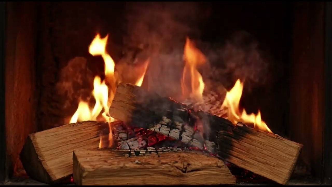 Pure Fireplace ASMR | No music | Fire sounds | Backgound sounds in Cozy winter (6 hours)
