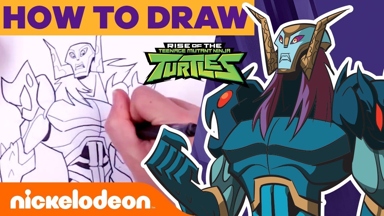 How To Draw the Rise of the TMNT Villains ft. Baron Draxum, Meat Sweats, & Foot Clan! 🎨 | Nick