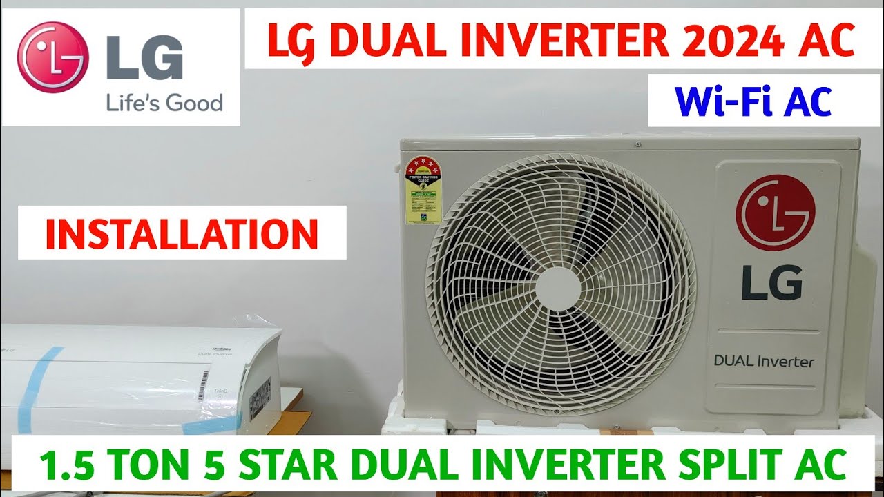 LG Split AC Installation | LG 1.5 Ton 5 Star Dual Inverter Air Conditioner 2024 Model Installation
