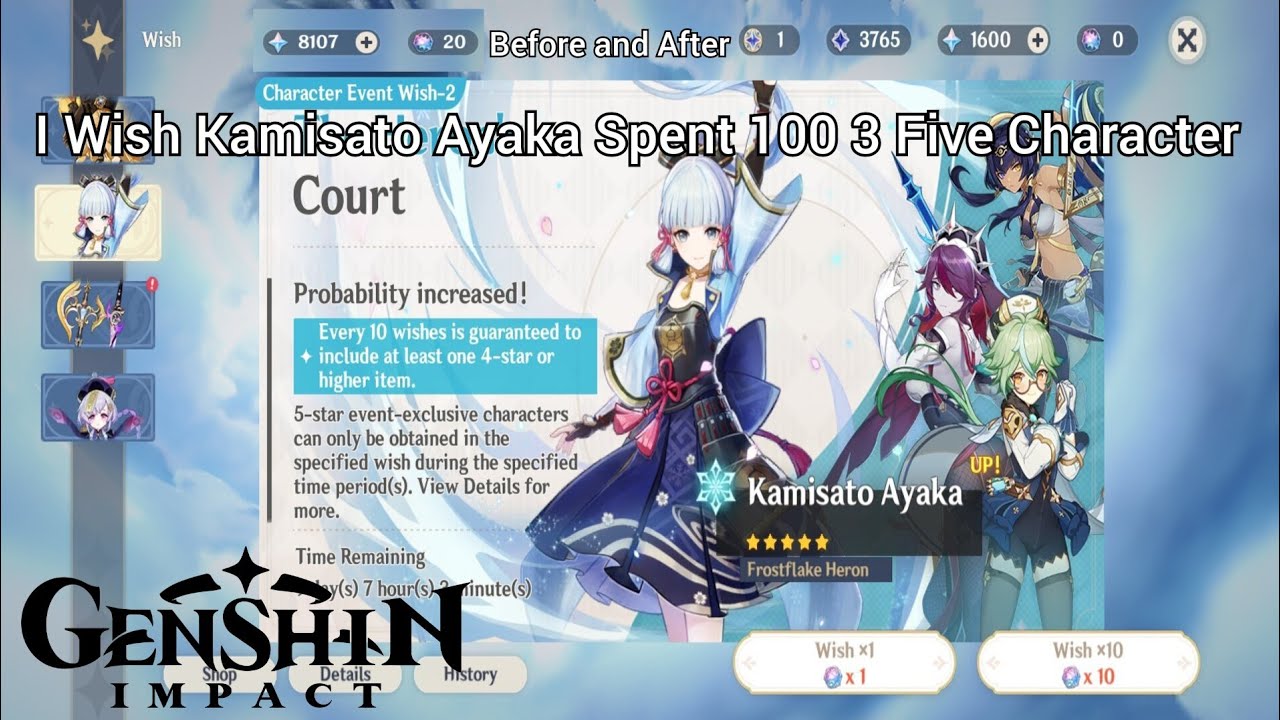 Kamisato Ayaka Rerun I Spent 100 Wish