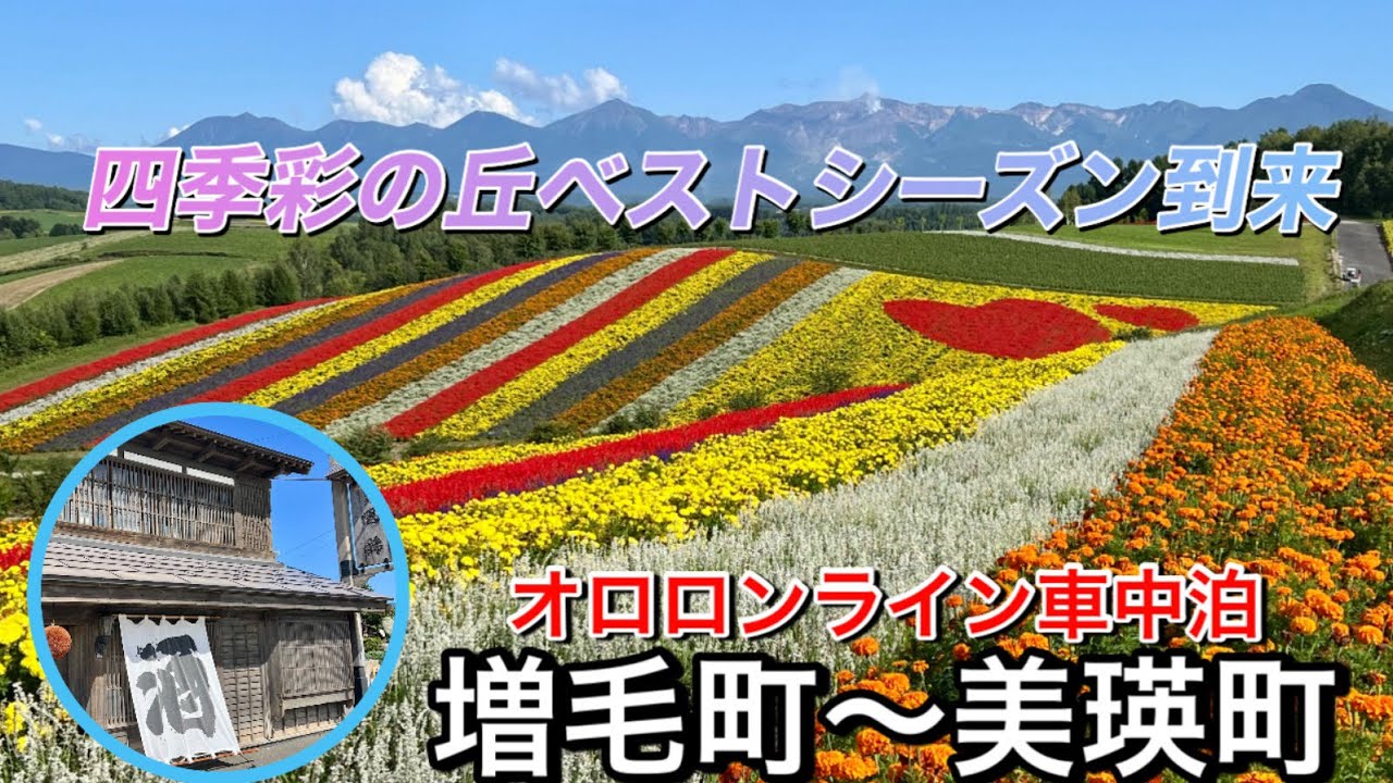 【エブリイワゴン車中泊】オロロンライン増毛町の酒とエビを喰らい、美瑛四季彩の丘に酔いしれる