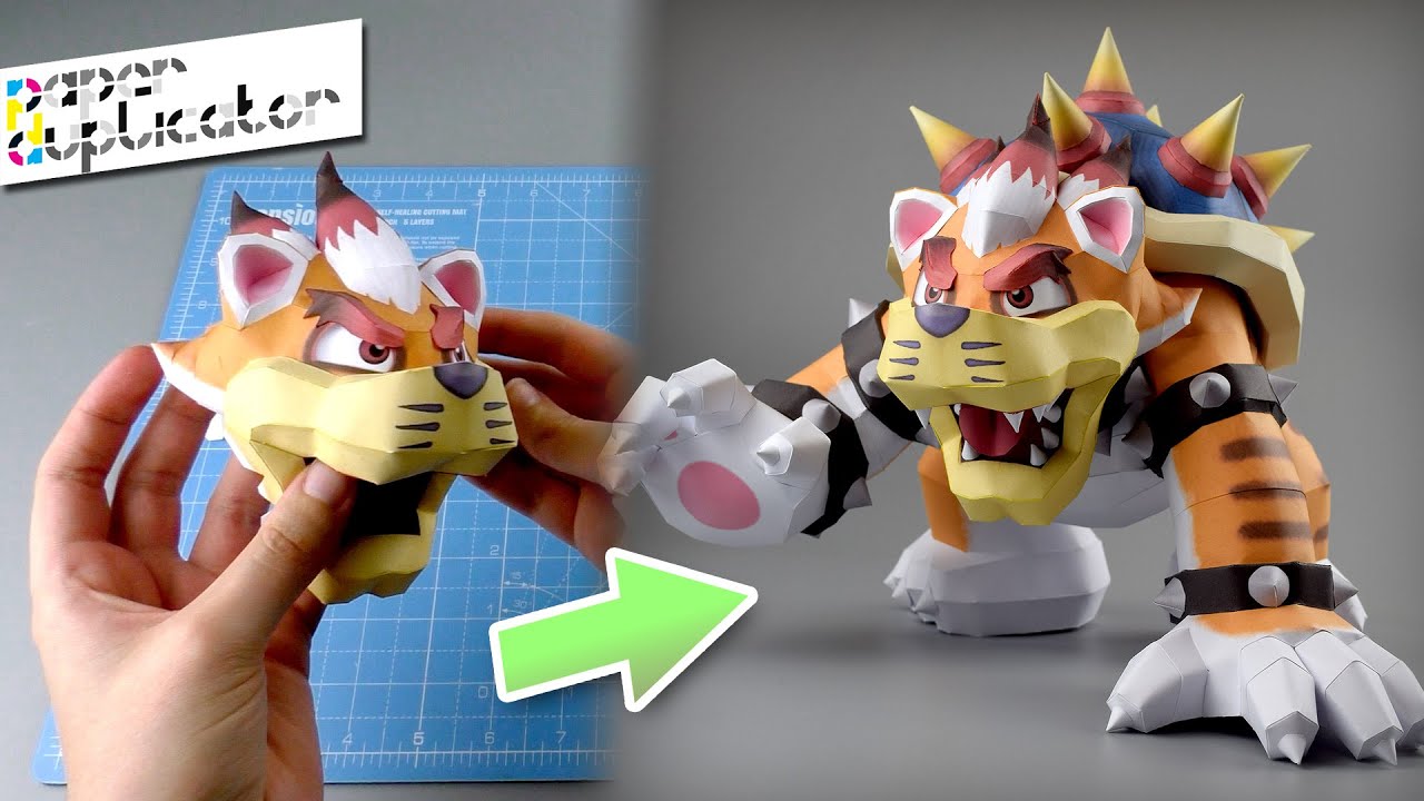 How to Build Your Own Meowser Papercraft DIY Video Guide
