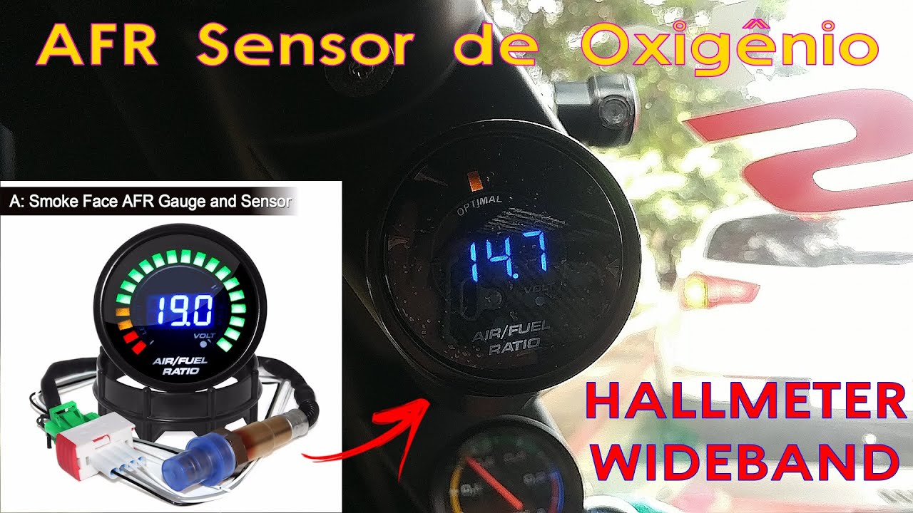 UNBOXING Wideband Hallmeter AFR Sensor Oxigênio 52mm relação ar combustível Sonda Lambda ALIEXPRESS