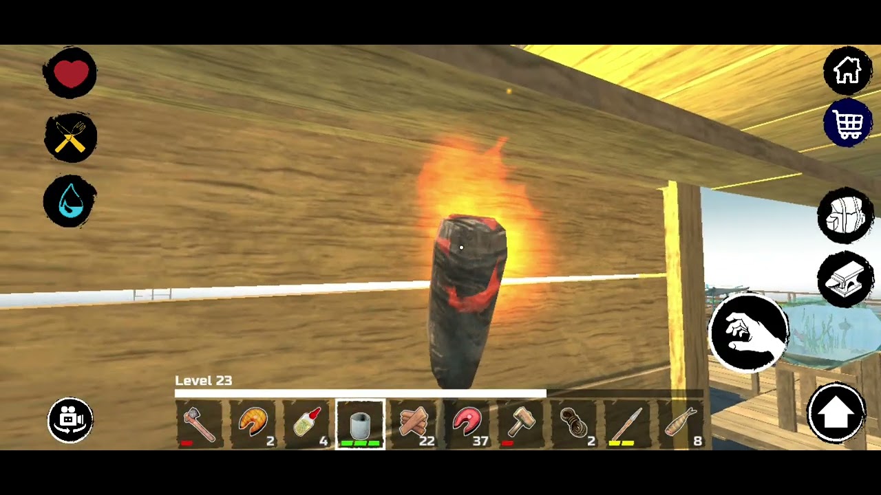 how to🔥 burn 🔦torch in the🏝 survival & craft game 🏝🏝