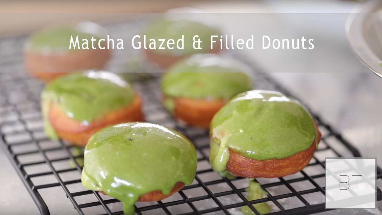 Matcha Glazed & Filled Donuts