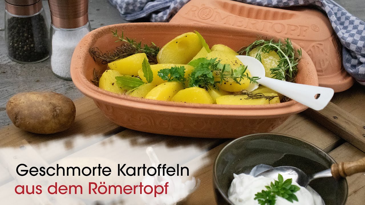Geschmorte Kartoffeln aus dem Römertopf - ein original Römertopf Rezept